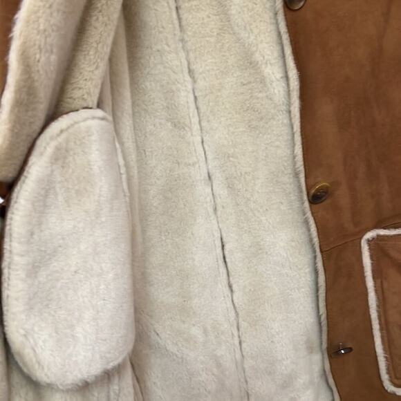UGG AUSTRALIA LEATHER SHERLING COAT SIZE XS - Picture 7 of 8